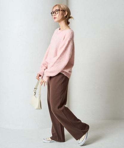 針織寬鬆休閒褲