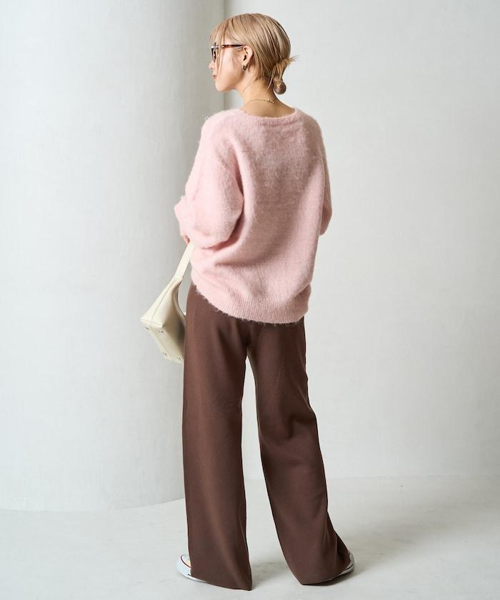 針織寬鬆休閒褲