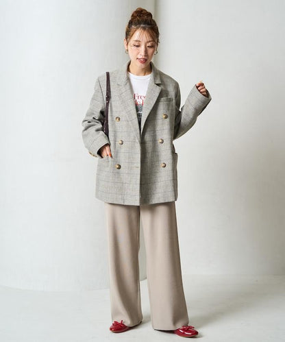 針織寬鬆休閒褲