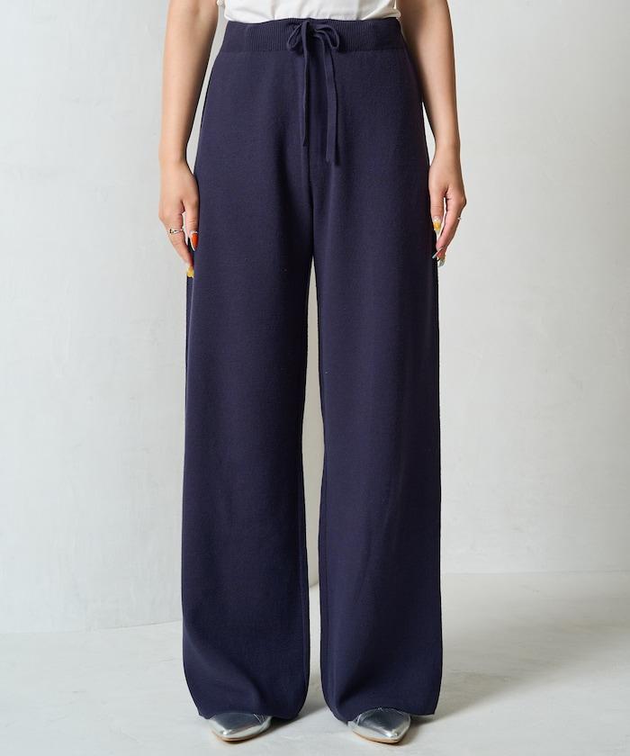 針織寬鬆休閒褲