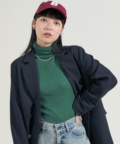 可水洗高領針織衫