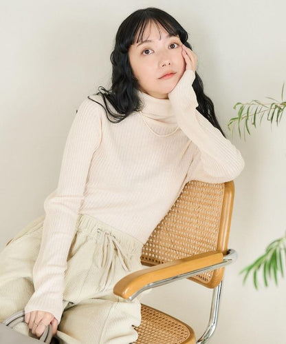可水洗高領針織衫