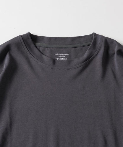 高捻順滑純色長袖T恤 無圖案