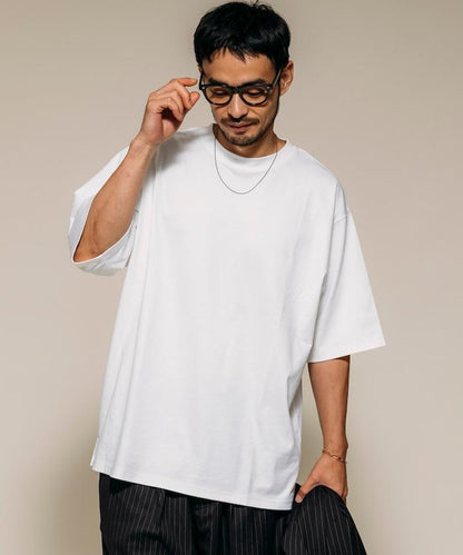 高捻順滑純色短袖T恤 無圖案