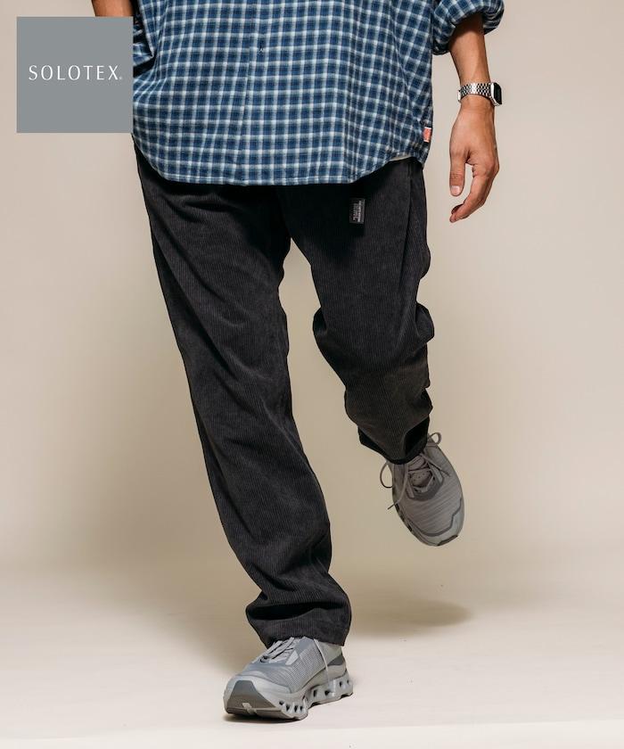 燈芯絨 SOLOTEX 修身款編織腰帶長褲