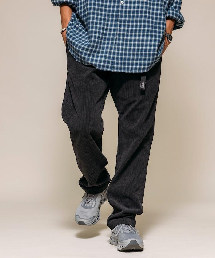 燈芯絨 SOLOTEX 修身款編織腰帶長褲