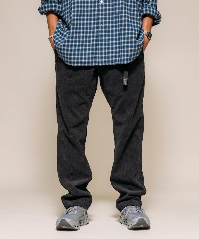 燈芯絨 SOLOTEX 修身款編織腰帶長褲