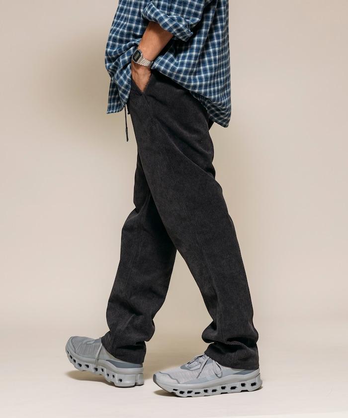 燈芯絨 SOLOTEX 修身款編織腰帶長褲