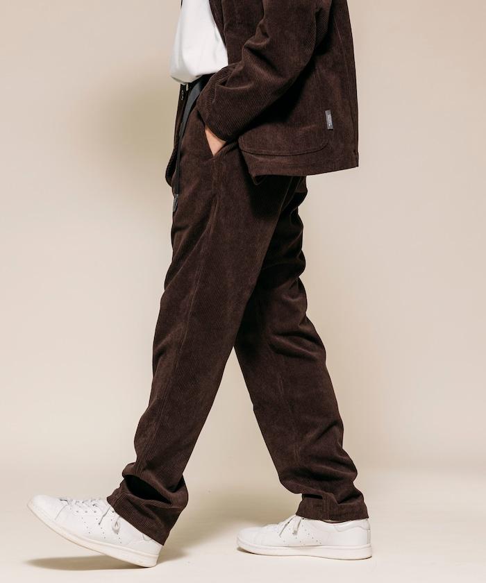 燈芯絨 SOLOTEX 修身款編織腰帶長褲