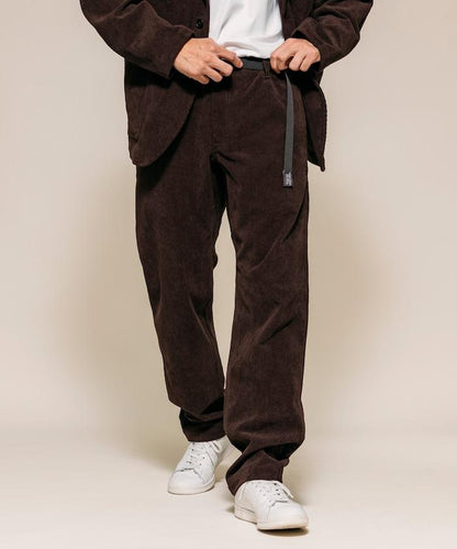 燈芯絨 SOLOTEX 修身款編織腰帶長褲