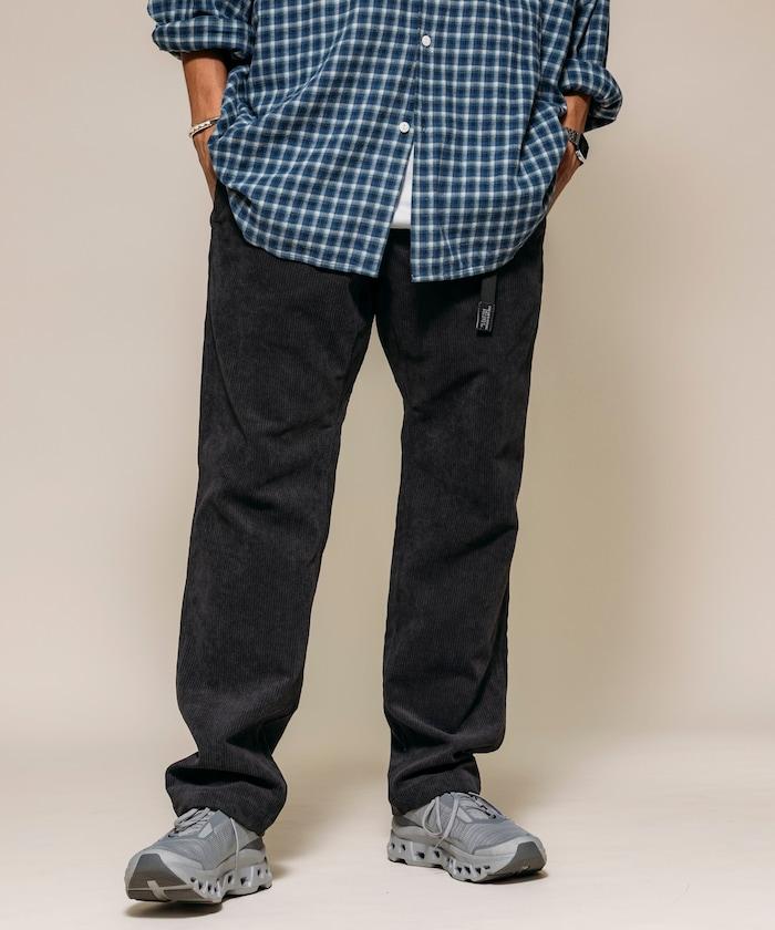 燈芯絨 SOLOTEX 修身款編織腰帶長褲