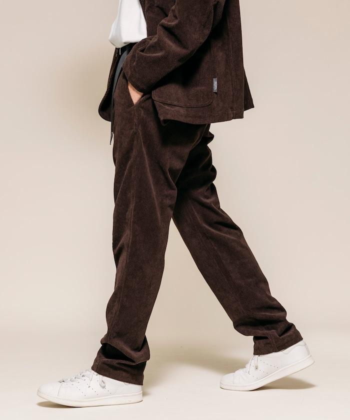 燈芯絨 SOLOTEX 修身款編織腰帶長褲