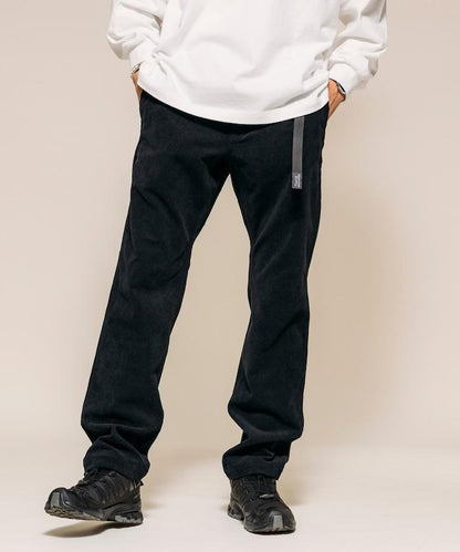 燈芯絨 SOLOTEX 修身款編織腰帶長褲