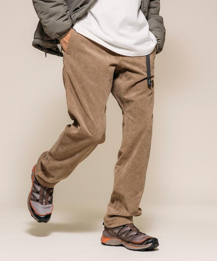 燈芯絨 SOLOTEX 修身款編織腰帶長褲