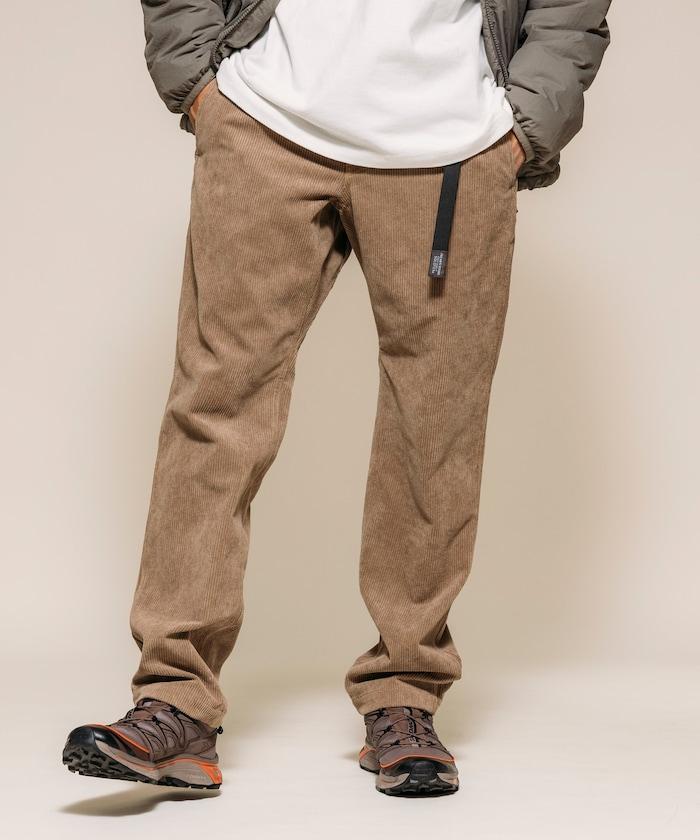 燈芯絨 SOLOTEX 修身款編織腰帶長褲