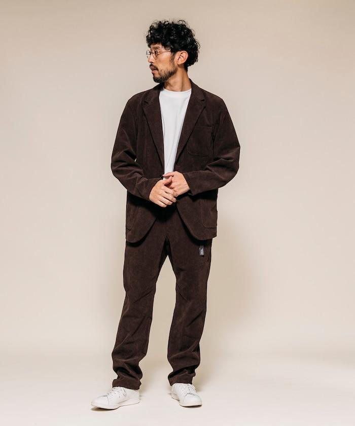 燈芯絨 SOLOTEX 修身款編織腰帶長褲