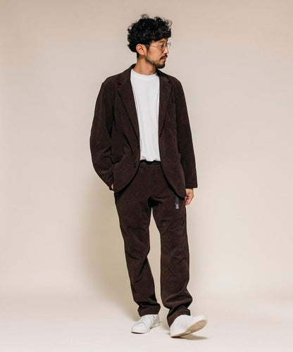 燈芯絨 SOLOTEX 修身款編織腰帶長褲