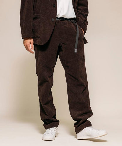 燈芯絨 SOLOTEX 修身款編織腰帶長褲