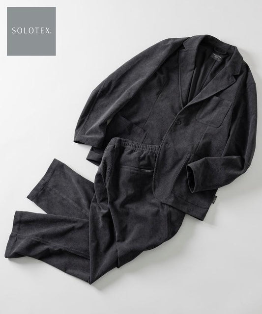 SOLOTEX 燈芯絨兩粒扣西裝套裝 休閒版型西裝外套 燈芯絨長褲