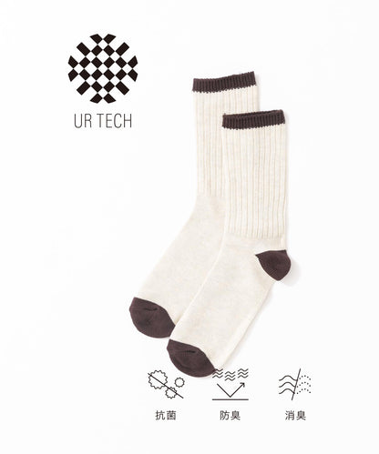 『URTECH』拼色羅紋襪