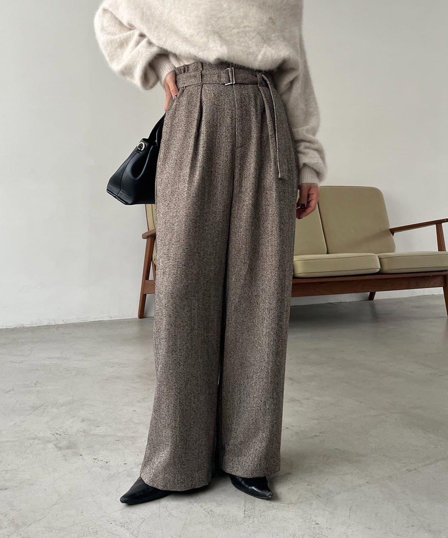 【CAPRICIEUX LE'MAGE】腰帶套裝斑點休閒褲