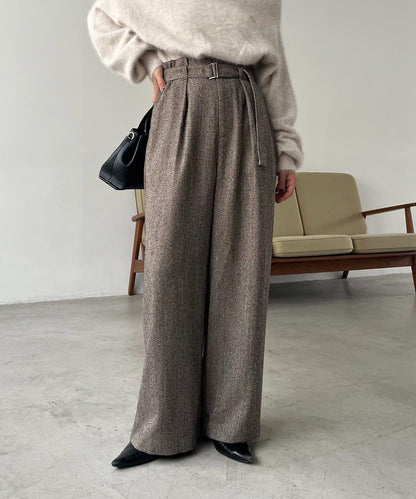 【CAPRICIEUX LE'MAGE】腰帶套裝斑點休閒褲