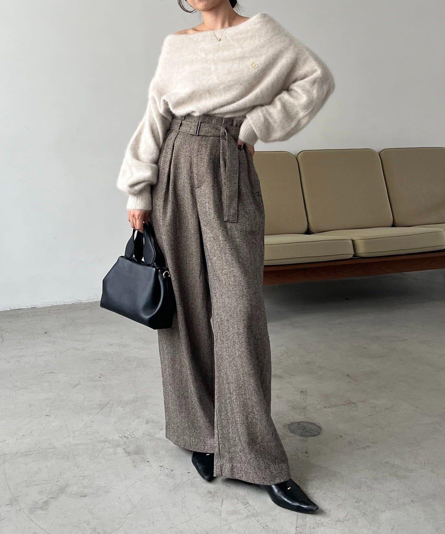 【CAPRICIEUX LE'MAGE】腰帶套裝斑點休閒褲