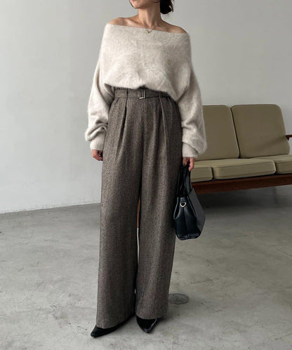 【CAPRICIEUX LE'MAGE】腰帶套裝斑點休閒褲