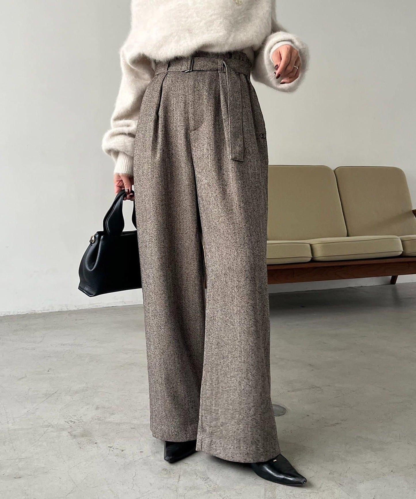 【CAPRICIEUX LE'MAGE】腰帶套裝斑點休閒褲