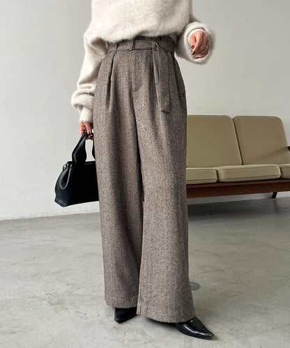 【CAPRICIEUX LE'MAGE】腰帶套裝斑點休閒褲