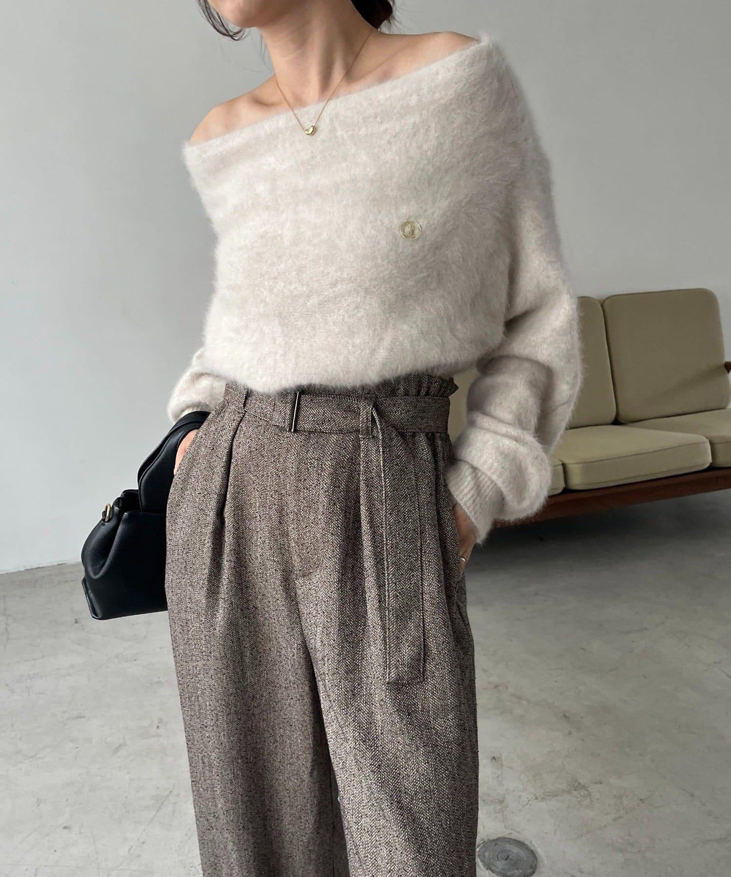 【CAPRICIEUX LE'MAGE】腰帶套裝斑點休閒褲