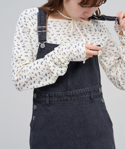 【Discoat】牛仔迷你揹帶裙