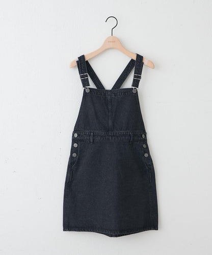 【Discoat】牛仔迷你揹帶裙