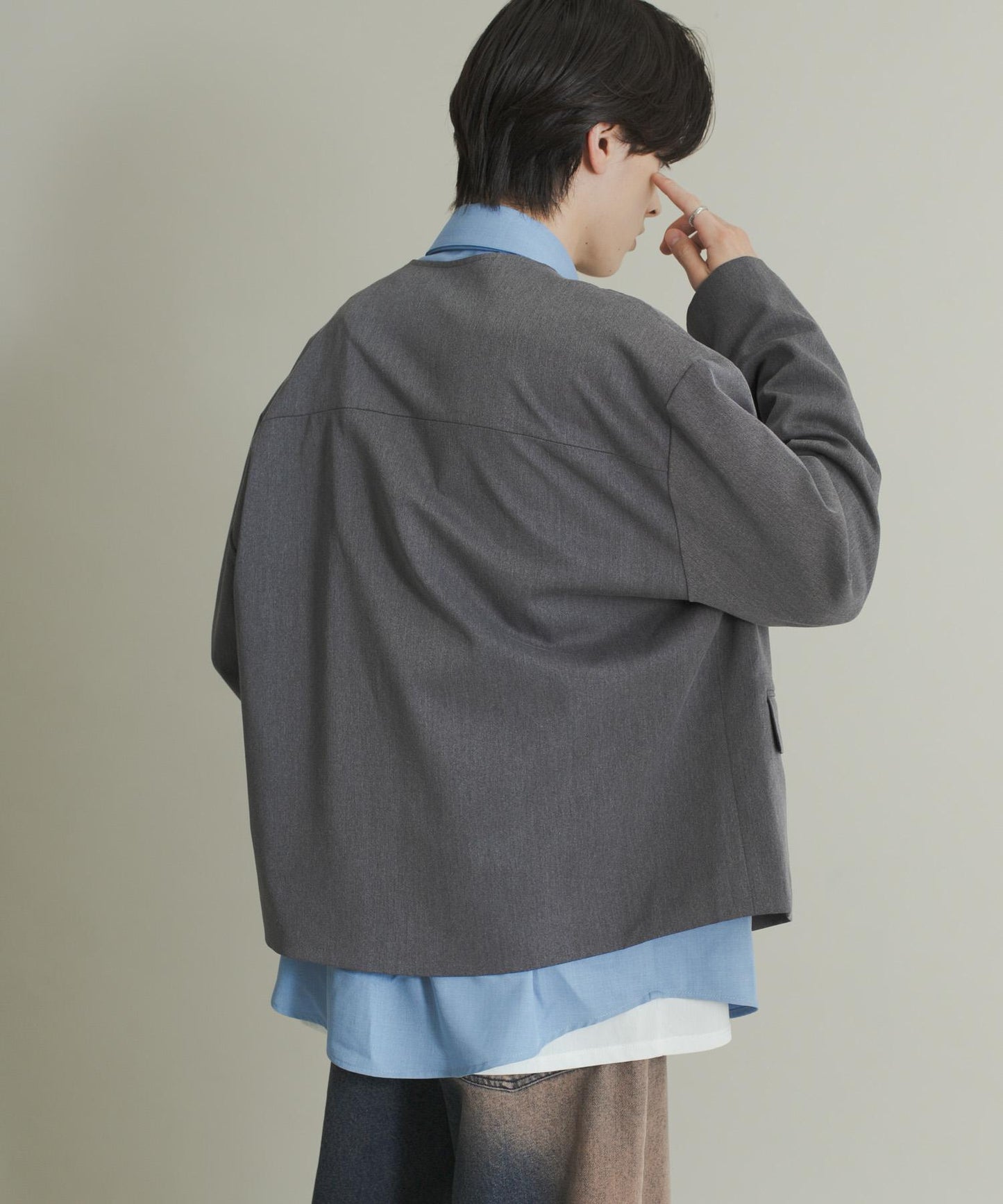 舒適圓領夾克