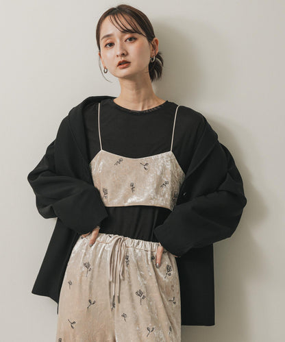 天鵝絨刺繡文胸吊帶