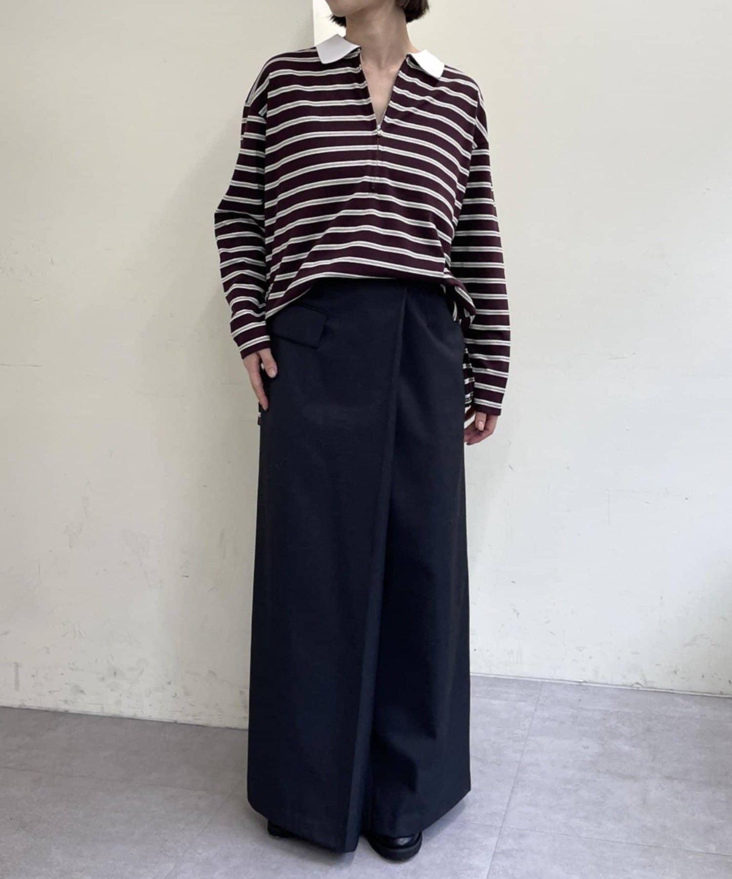 帶領多色條紋長袖T恤