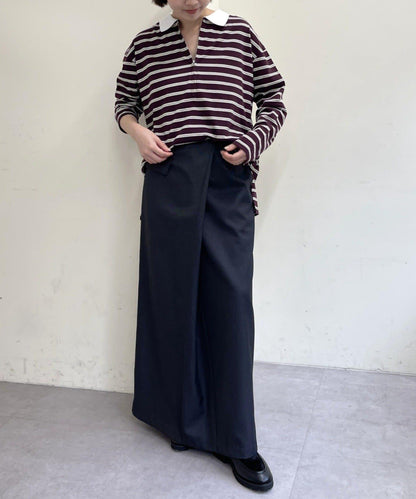 帶領多色條紋長袖T恤