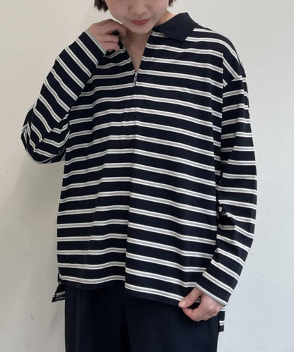 帶領多色條紋長袖T恤