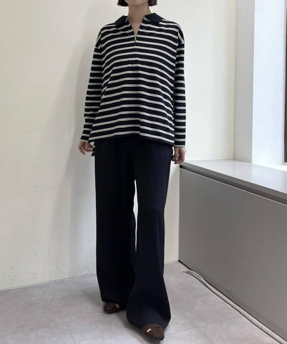 帶領多色條紋長袖T恤