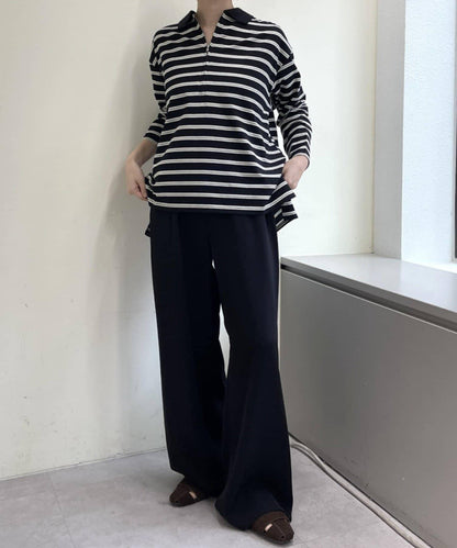 帶領多色條紋長袖T恤