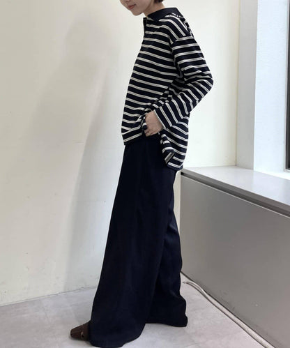 帶領多色條紋長袖T恤