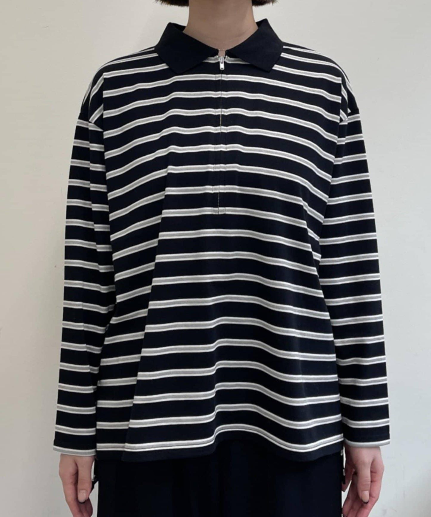 帶領多色條紋長袖T恤