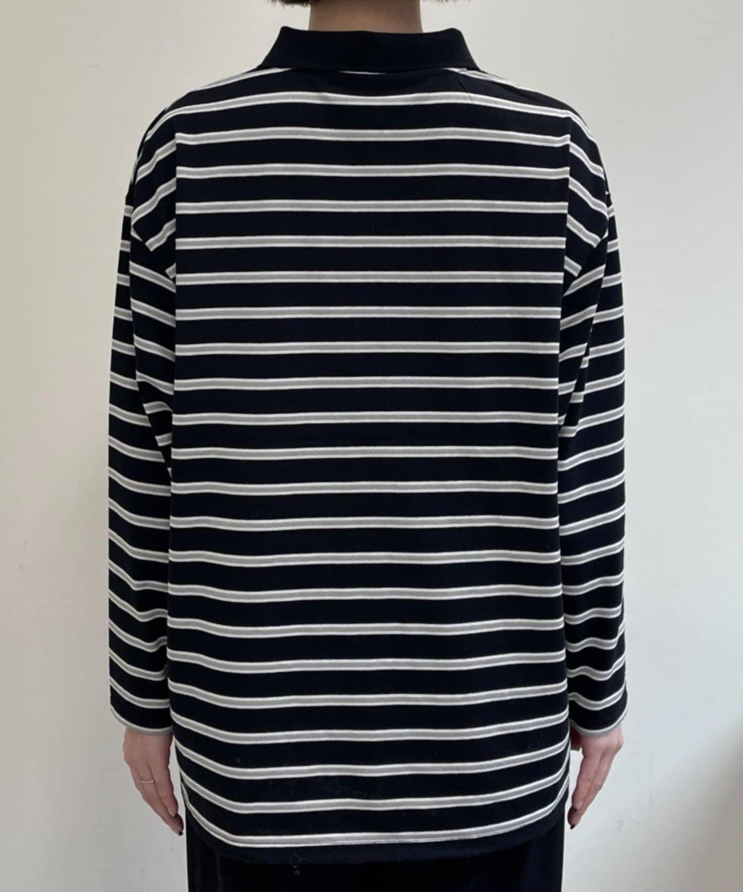 帶領多色條紋長袖T恤