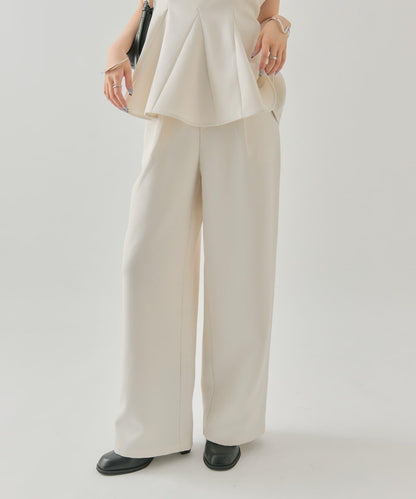 花呢荷葉邊吊帶上衣套裝