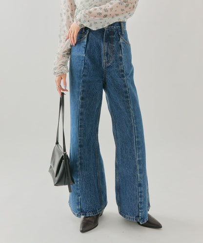 美麗喇叭牛仔褲