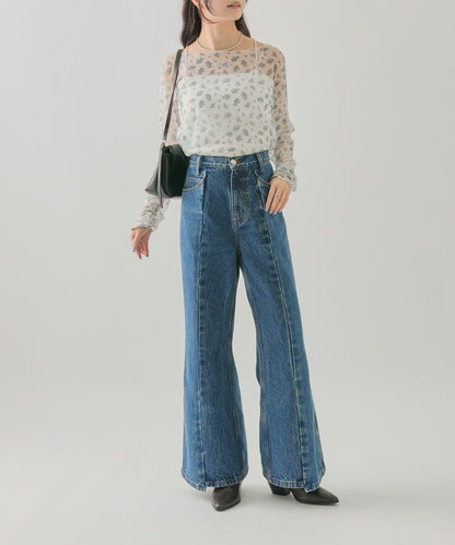 美麗喇叭牛仔褲