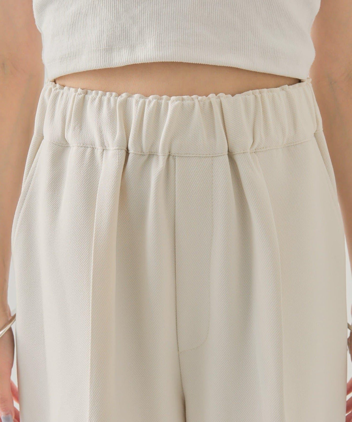 花呢荷葉邊吊帶上衣套裝