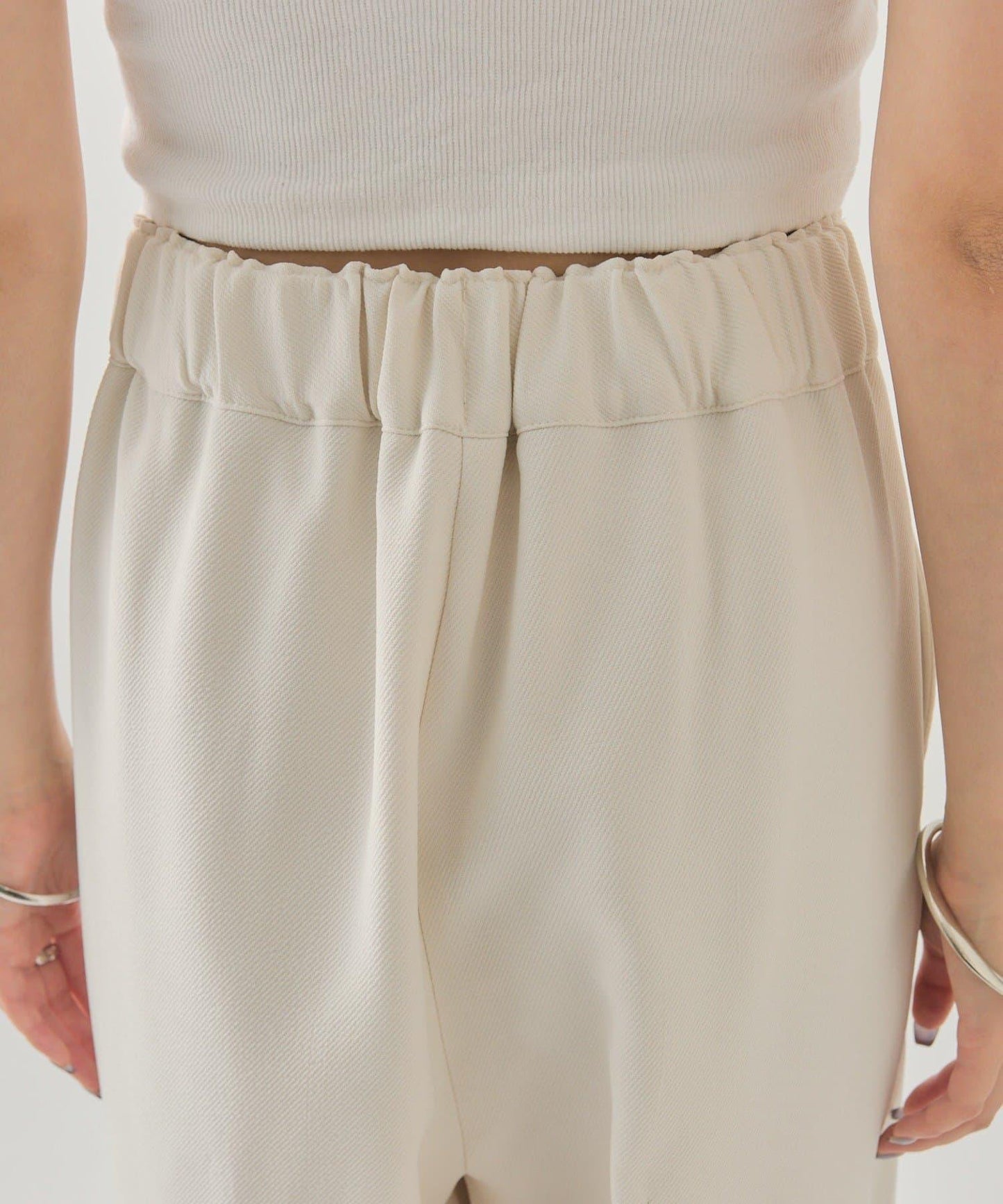 花呢荷葉邊吊帶上衣套裝