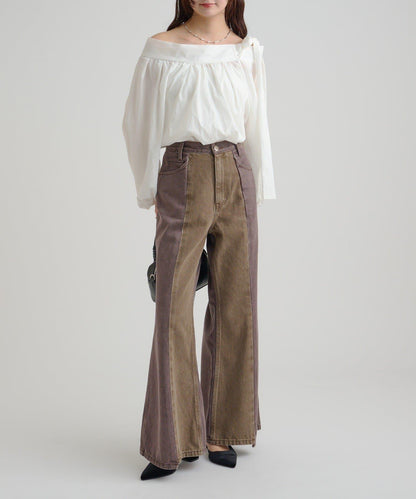 美麗喇叭牛仔褲