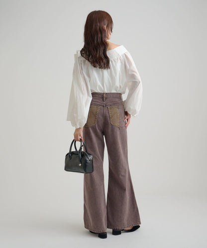 美麗喇叭牛仔褲